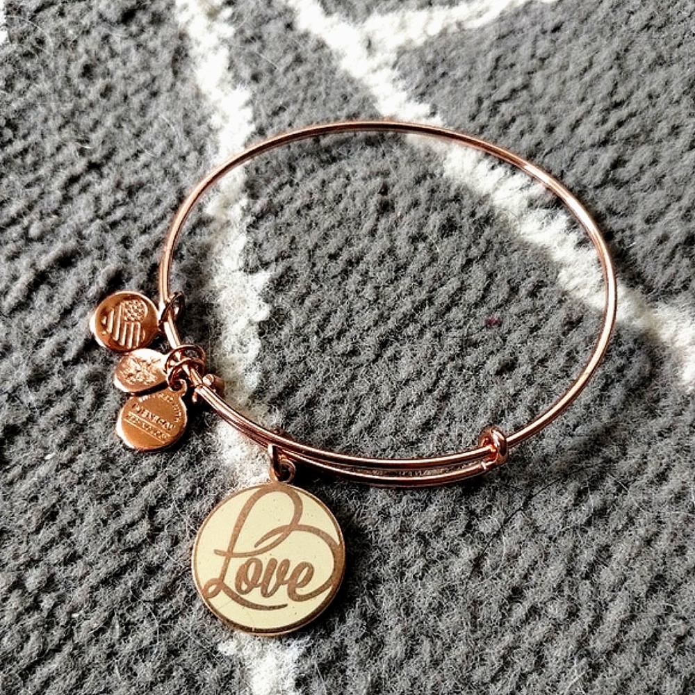 Alex & Ani Rose Tone Love Bracelet